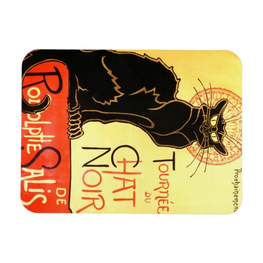 Le Chat noir, Original-Reklametafel Magnet (Horizontal)