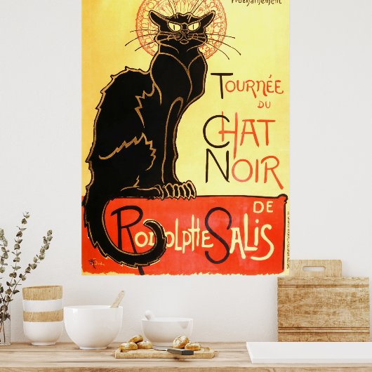Le Chat noir, Original-Reklametafel Poster (Küche)
