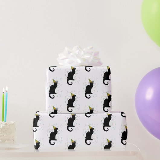 Le Chat Noir Partyhut Konfetti-Feier Geschenkpapier (Partygeschenke)