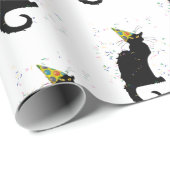 Le Chat Noir Partyhut Konfetti-Feier Geschenkpapier (Rolleneckpunkt)