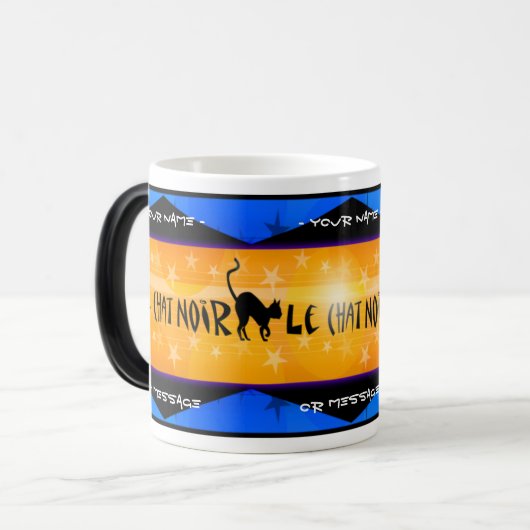 Le Chat Noir (Personalisiert Magische Tasse) Verwandlungstasse (Vorderseite Links)