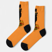 Le Chat Noir Pilger Thanksgiving Socken (Linkes Detail)