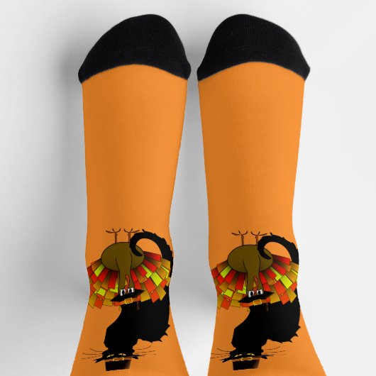 Le Chat Noir Pilgrim Thanksgiving Socken (Oben)