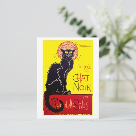 Le Chat Noir Postcard Postkarte (Stehend Vorderseite)