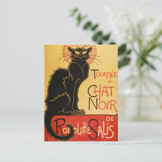 Le Chat Noir Postcard Postkarte (Stehend Vorderseite)