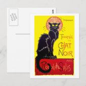 Le Chat Noir Postkarte (Vorne/Hinten)