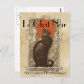 Le Chat Noir Postkarte (Vorne/Hinten)