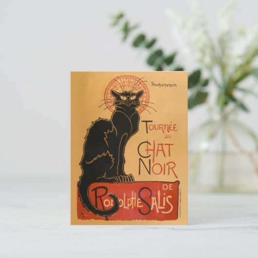 Le Chat Noir Postkarte (Stehend Vorderseite)