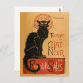 Le Chat Noir Postkarte (Vorne/Hinten)