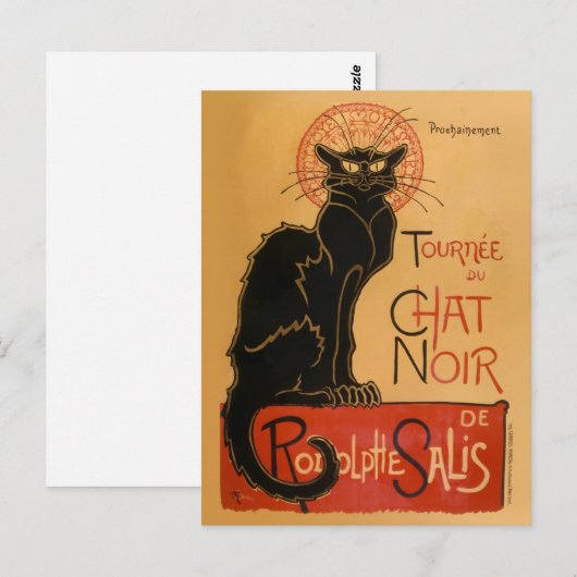 Le Chat Noir Postkarte (Vorne/Hinten)