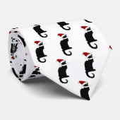 Le Chat Noir Santa Hat Christmas Krawatte (Gerollt)