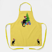 Le Chat Noir Santa Hat Christmas Schürze (Vorderseite)