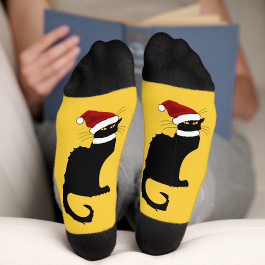 Le Chat Noir Santa Hat Christmas Socken (Unterseite)