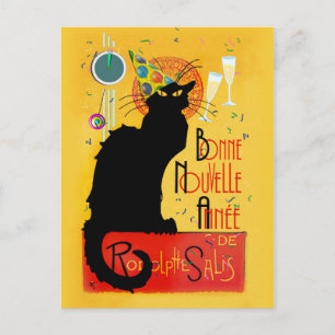 Le Chat Noir Silvesterparty Postkarte
