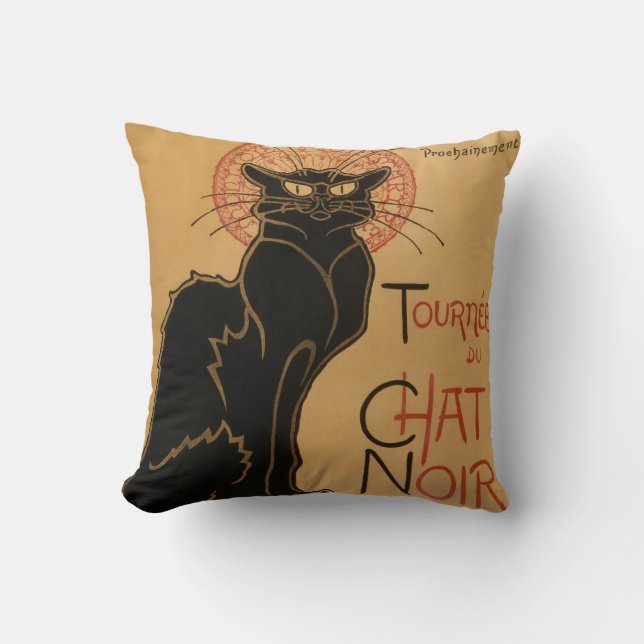 Le Chat Noir - Steinlen Kissen (Vorderseite)