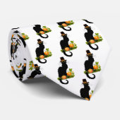 Le Chat Noir Thanksgiving and Pilgrim Turkey Krawatte (Gerollt)