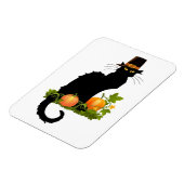 Le Chat Noir Thanksgiving and Pilgrim Turkey Magnet (Linke Seite)