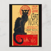Le Chat Noir, The Black Cat, Art Postcard Postkarte (Vorderseite)