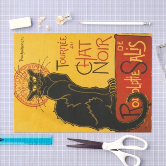 Le Chat Noir The Black Cat Seidenpapier (Handwerk)