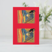 Le Chat Noir und The Scree von Munch, Dankeskarte (Stehend Vorderseite)