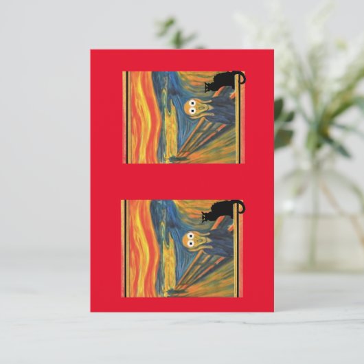 Le Chat Noir und The Scree von Munch, Dankeskarte (Stehend Vorderseite)