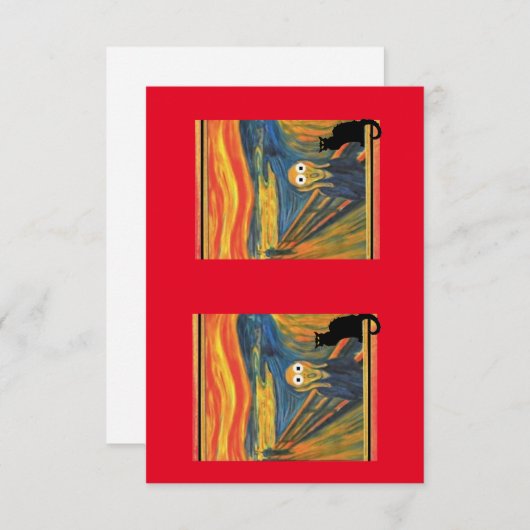 Le Chat Noir und The Scree von Munch, Dankeskarte (Vorne/Hinten)