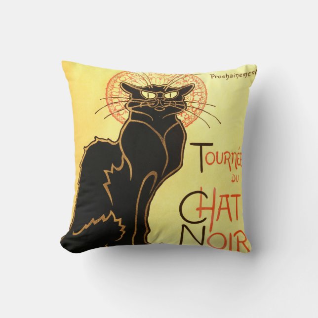 Le chat noir, ursprüngliche Anschlagtafel Kissen (Vorderseite)