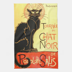 Le chat noir, ursprüngliche Anschlagtafel Küchentuch