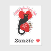 Le Chat Noir Valentine's Day Aufkleber (Blatt)