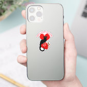 Le Chat Noir Valentine's Day Aufkleber (Telefon)