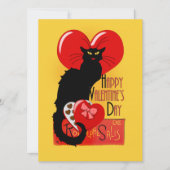 Le Chat Noir Valentine's Day Einladung (Vorderseite)