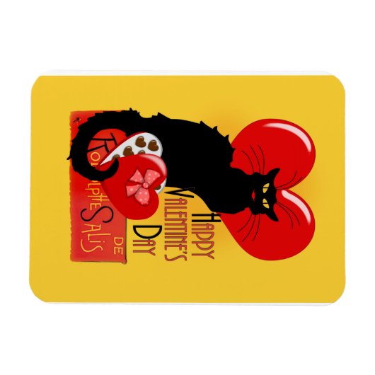 Le Chat Noir Valentine's Day Magnet (Horizontal)