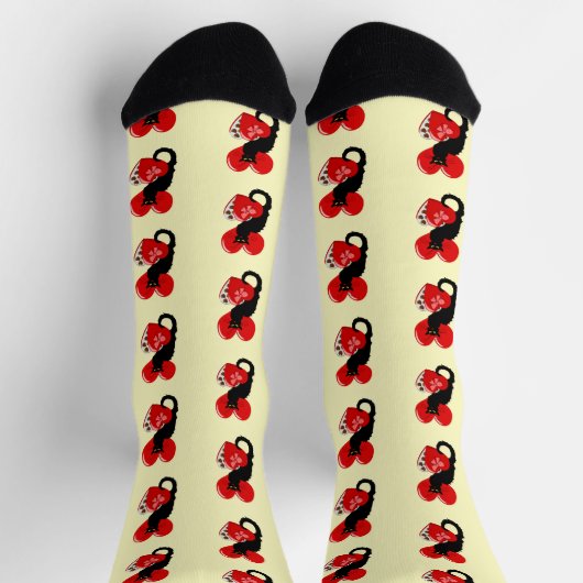 Le Chat Noir Valentine's Day Socken (Oben)