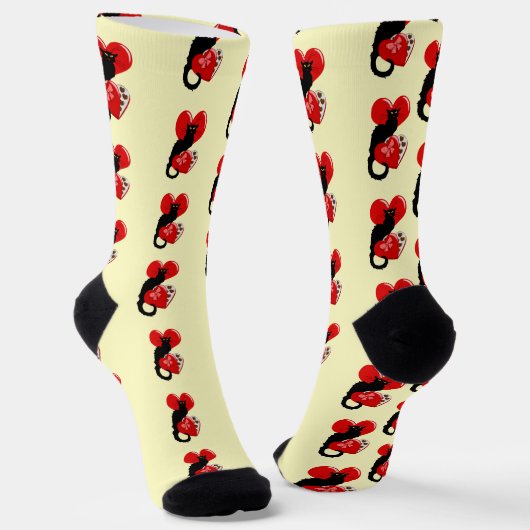 Le Chat Noir Valentine's Day Socken (Gewinkelt)