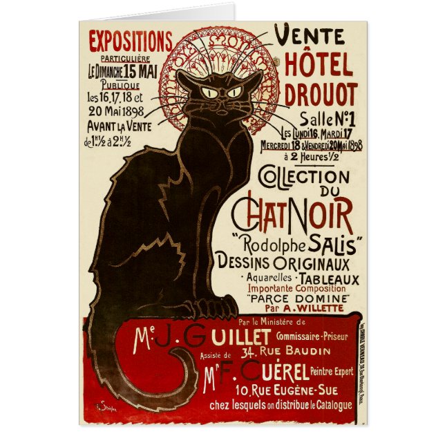 Le Chat Noir, Vente Hôtel Drouot (Vorne)