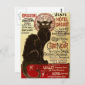 Le Chat Noir, Vente Hôtel Drouot Kunstkunst Postkarte (Vorne/Hinten)