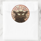 Le Chat Noir, Vente Hôtel Drouot Kunstkunst Runder Aufkleber (Tasche)