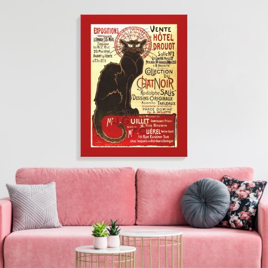 Le Chat Noir, Vente Hôtel Drouot Leinwanddruck (Insitu (Wohnzimmer))