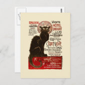 Le Chat Noir, Vente Hôtel Drouot Postkarte (Vorne/Hinten)