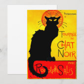 Le Chat Noir Vintag Einladung (Vorne/Hinten)