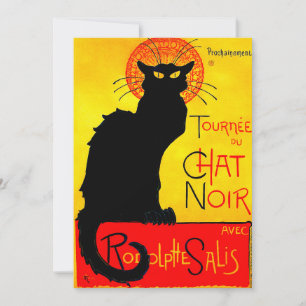 Le Chat Noir Vintag Einladung