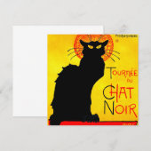 Le Chat Noir Vintag Einladung (Vorne/Hinten)