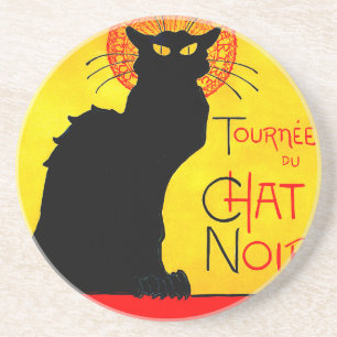 Le Chat Noir Vintag Getränkeuntersetzer