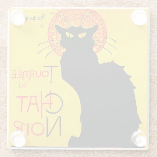 Le Chat Noir Vintag Glasuntersetzer (Rückseite)