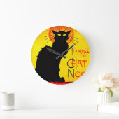Le Chat Noir Vintag Große Wanduhr (Zuhause)