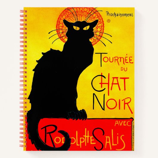 Le Chat Noir Vintag Notizblock (Vorderseite)