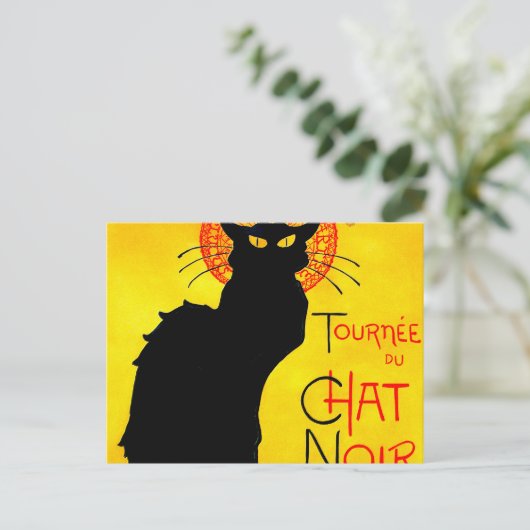 Le Chat Noir Vintag Postkarte (Stehend Vorderseite)
