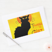 Le Chat Noir Vintag Rechteckiger Aufkleber (Umschlag)