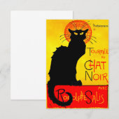 Le Chat Noir Vintag RSVP Karte (Vorne/Hinten)