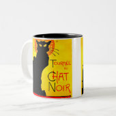 Le Chat Noir Vintag Zweifarbige Tasse (Vorderseite Links)